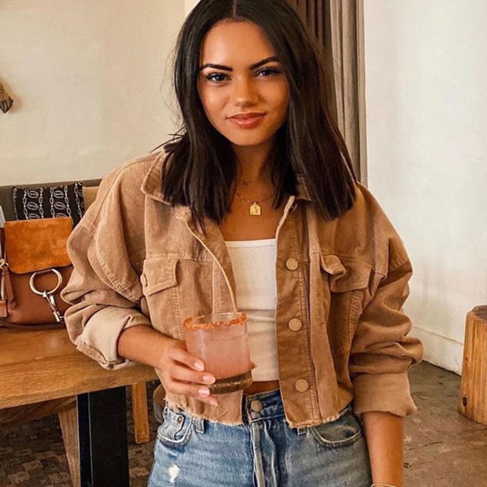 Nobody's Baby Brown Corduroy Crop Jacket